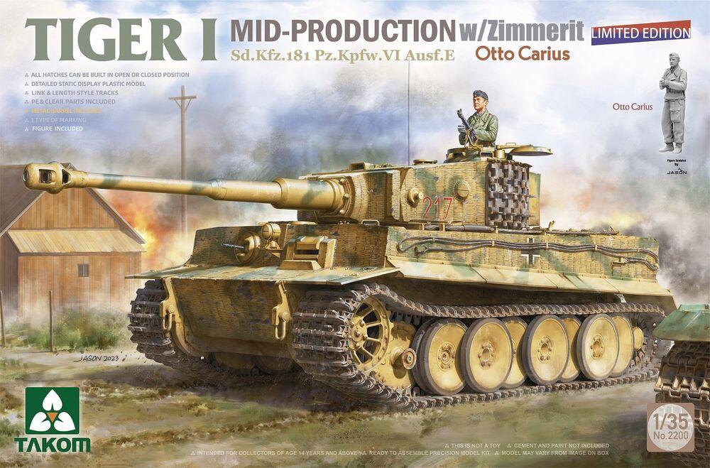 4897051422952 - Tiger I Mid-Production w Zimmerit SdKfz181 PzKpfwVI AusfE SdKfz181 PzKpfwVI AusfE Otto Carius (Limited edition)