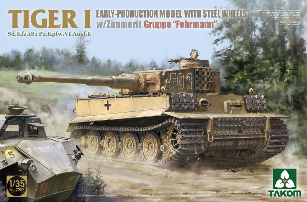 4897051423126 - Tiger I SdKfz181 PzKpfwVI AusfE (Early Production with steel wheels w Zimmerit Gruppe Fehrmann)