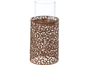 4897056396357 - unisex Bodenwindlicht in antikbraun Größe 68 cm + Ø20 cm Witt Weiden 75% Metall 25% Glas