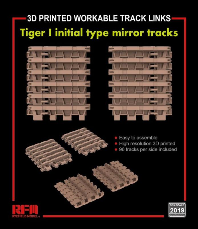 4897062620835 - Workable track links - Tiger I initial type mirror tracks (3D printed)