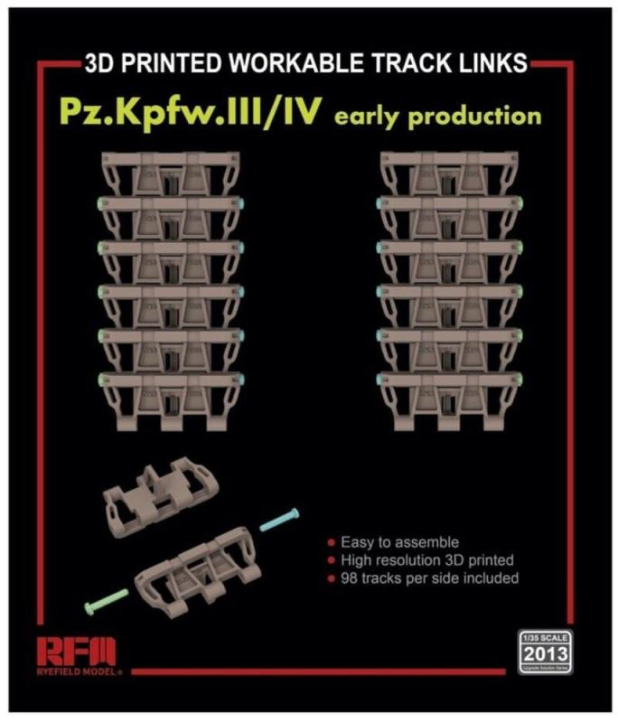 4897062620941 - Workable track links - Pz Kpfw III  IV early  (3D printed)