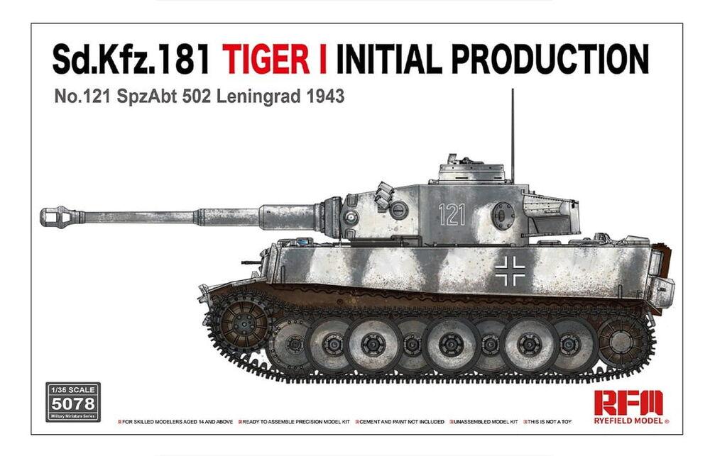 4897062621030 - SdKfZ181Tiger I initial production No121 with workable track linksNo 121