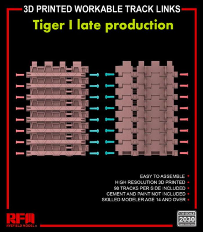 4897062621054 - Workable track links - Tiger I late (3D printed)