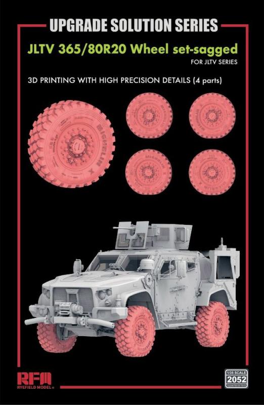 4897062621337 - Wheel Set-sagged - JLTV - 4 Wheels (3D printed)