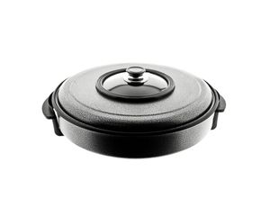 4897079882257 - Pizza Pan Pfanne Ø46cm 1500W Multifunktionspfanne Grillpfanne Antihaftbeschichtet Ø46 5cm