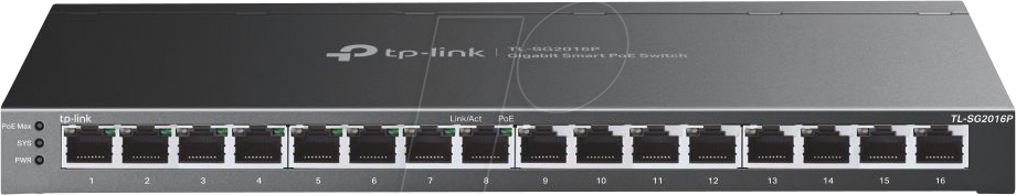 4897098689493 - JetStream TL-SG2016P V1 - Switch - L2+ - managed - 16 x 10 100 1000 - an Rack montierbar oberflÃ¤chenmontierbar