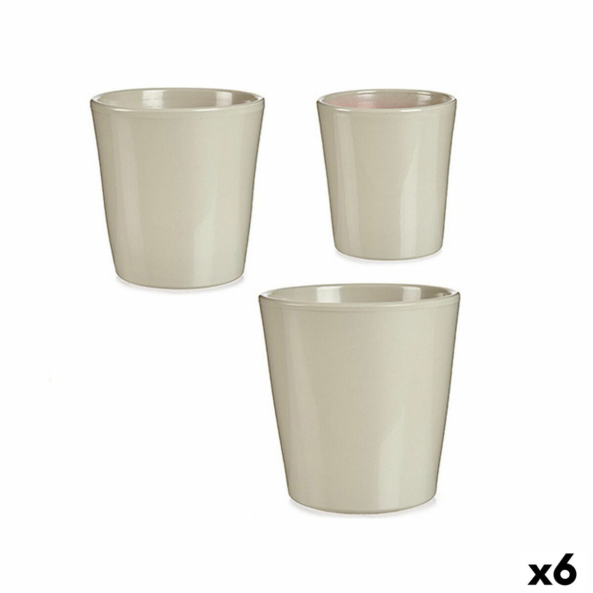 4899888529385 - Set of pots LINCE PQ - 7044 Grey Clay (6 Units)