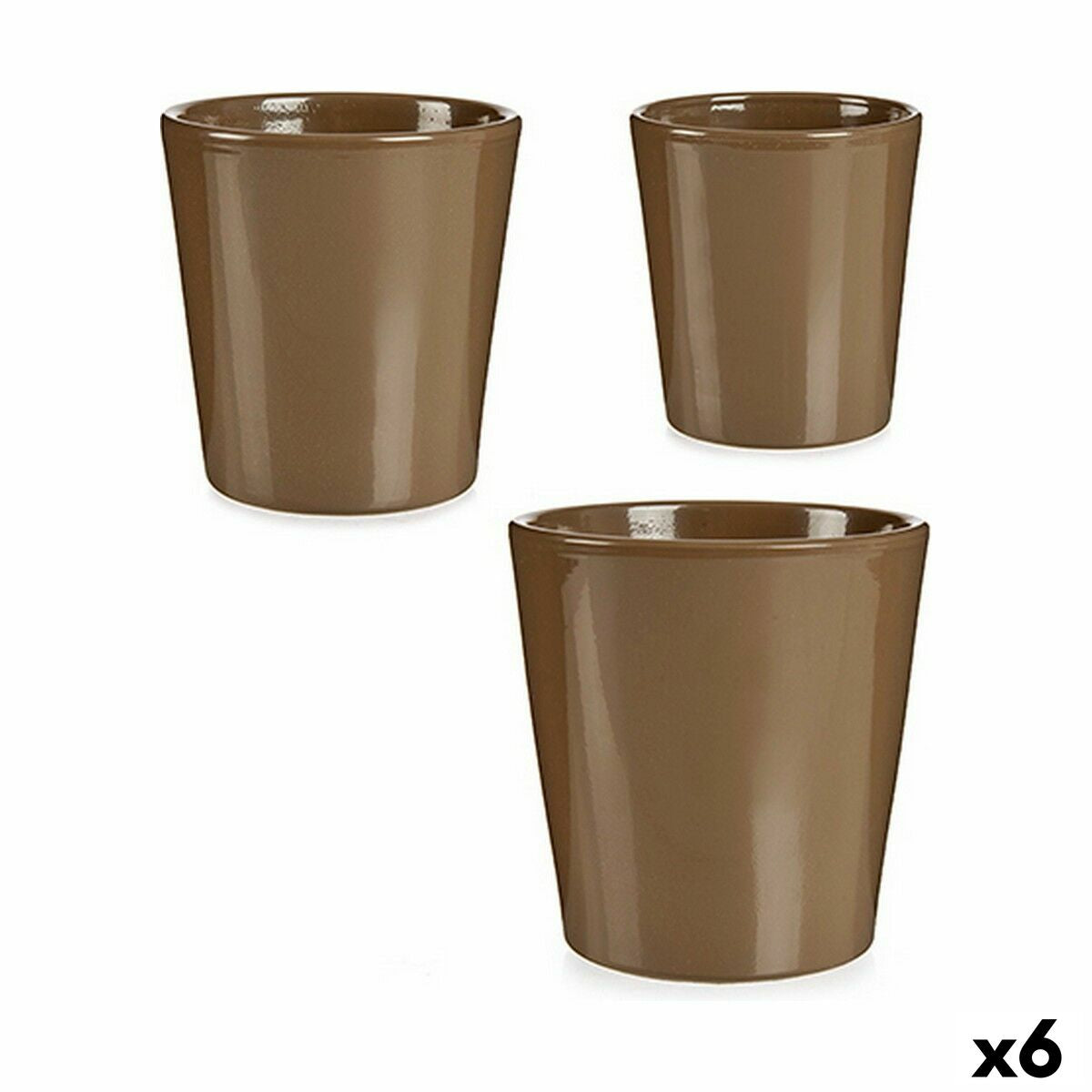 4899888529408 - Set of pots LINCE PQ - 7006 Taupe Clay (6 Units)