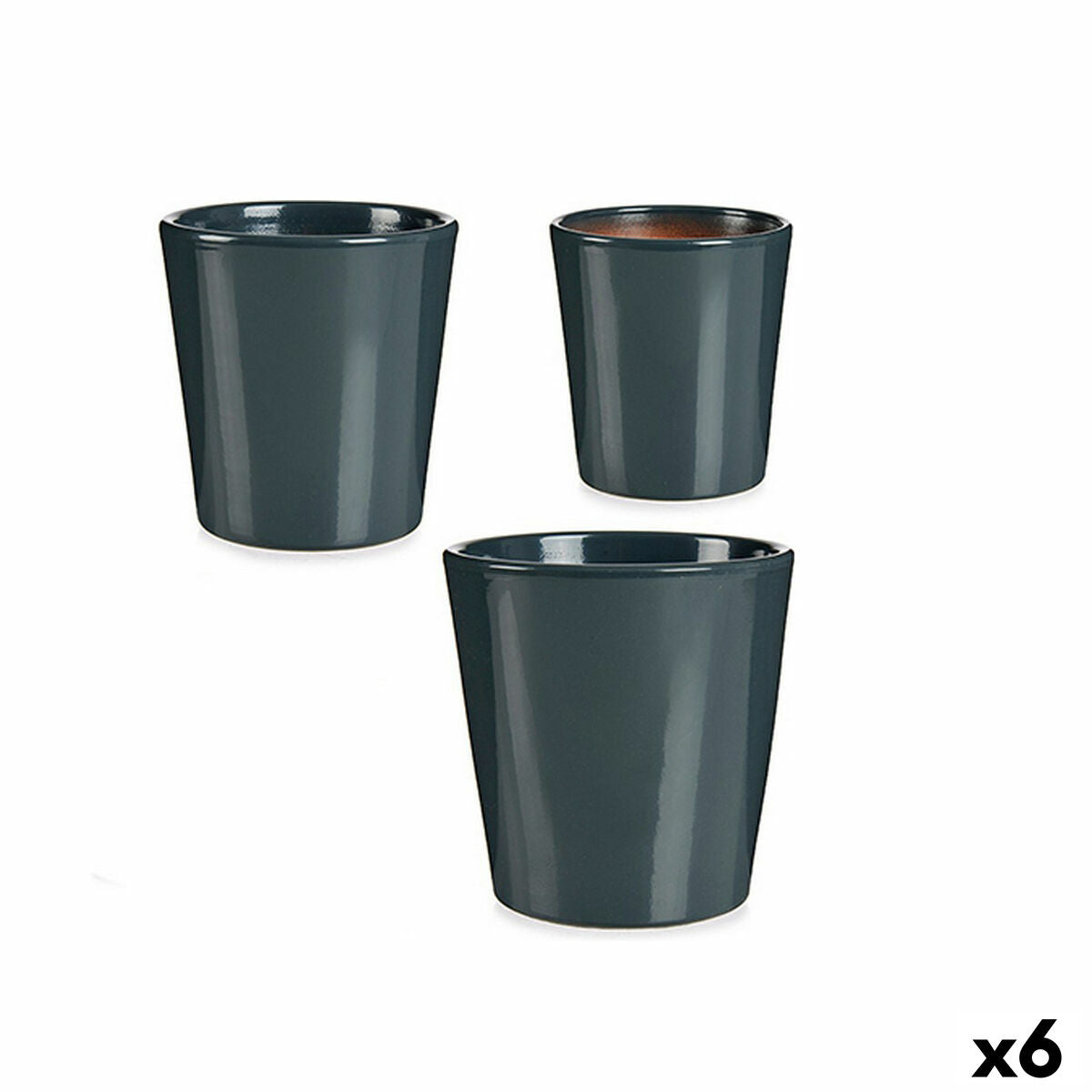 4899888529422 - Set of pots LINCE PQ - 7011 Anthracite Clay (6 Units)