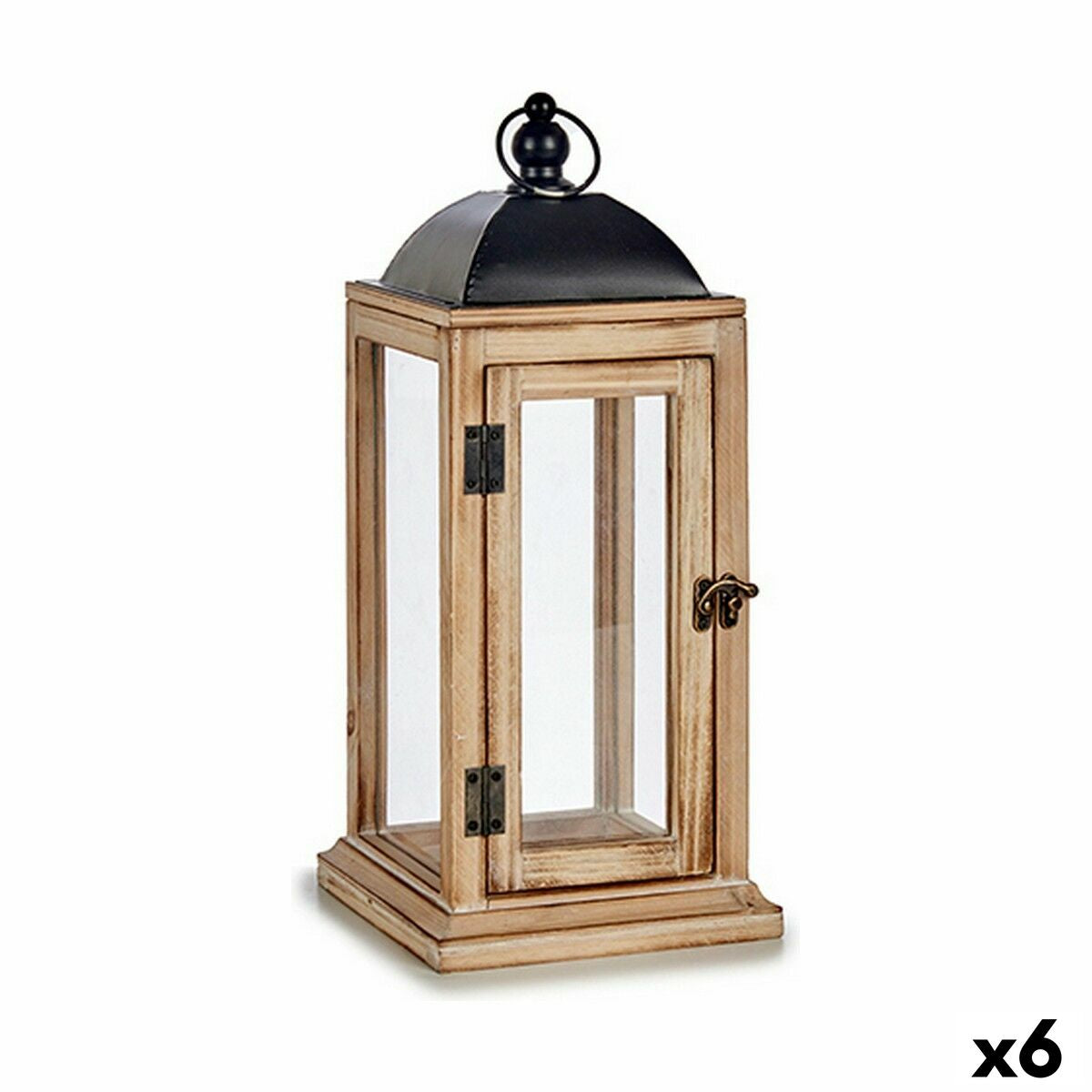 4899888530930 - Laterne Schwarz natürlich Holz Metall Kristall 18 x 43 x 18 cm 185 x 43 x 185 cm (6 Stück) 4899888530930 - Laterne Schwarz natürlich Holz Metall Kristall 18 x 43 x 18 cm 185 x 43 x 185 cm (6 Stück)