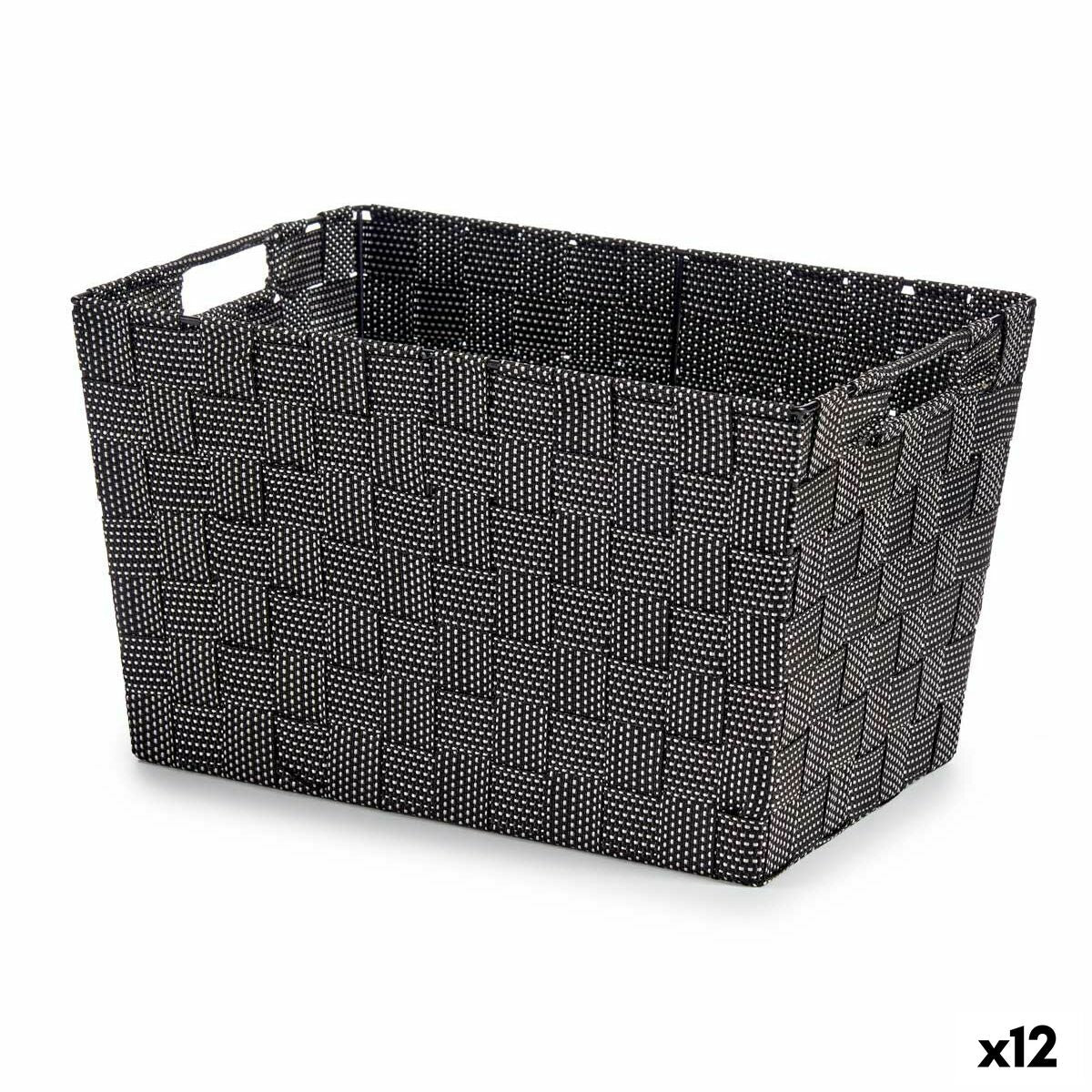 4899888537168 - Korb Schwarz Stoff 25 x 20 x 35 cm (12 Stück)