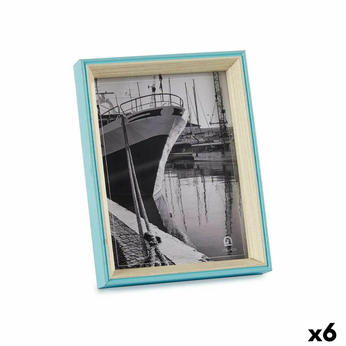 4899888547242 - Fotorahmen Kristall Blau Weiß Holz MDF (3 x 22 x 17 cm) (6 Stück) 4899888547242 - Fotorahmen Kristall Blau Weiß Holz MDF (3 x 22 x 17 cm) (6 Stück)
