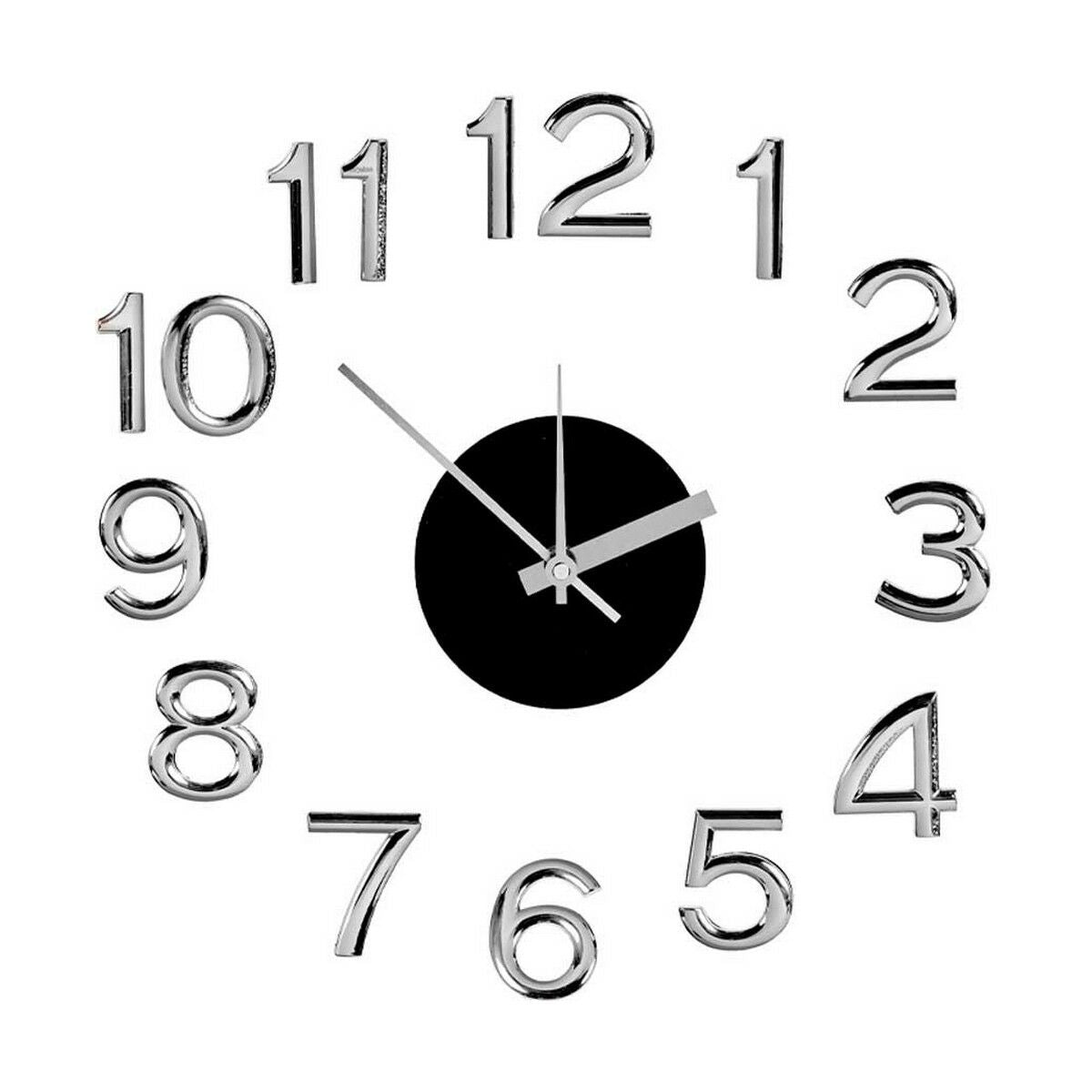 4899888572497 - Wanduhr Aufkleber Weiß Silberfarben ABS EVA Ø 35 cm (6 Stück)