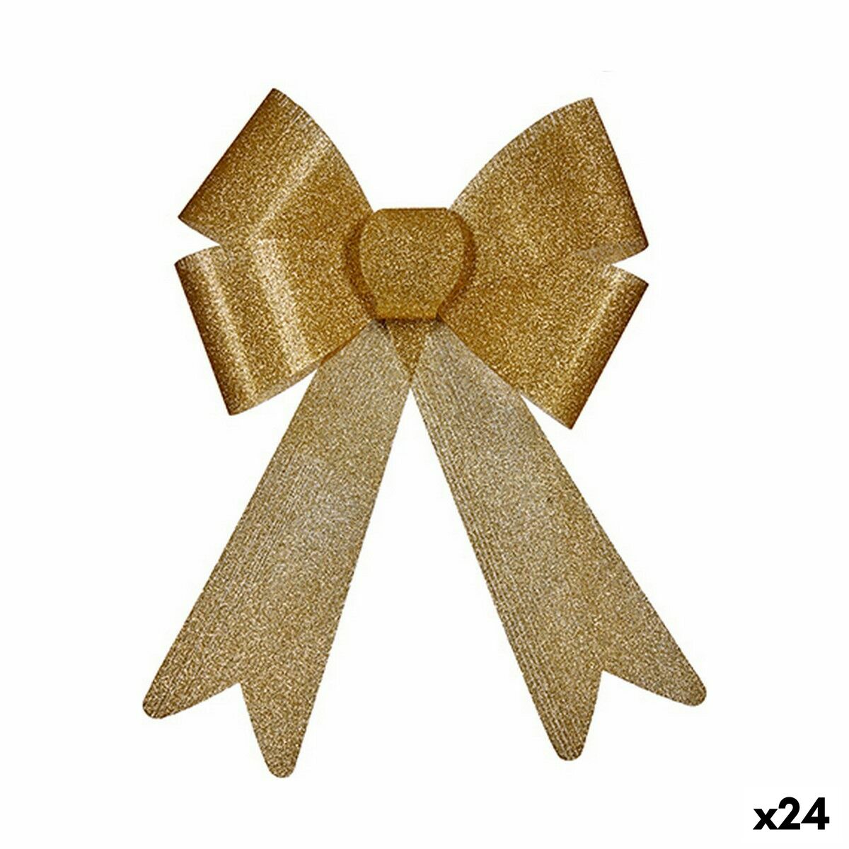 4899888579397 - Weihnachtsschmuck 65551 Gold PVC Schleife 33 x 33 x 3 cm 23 x 3 x 30 cm (24 Stück) 4899888579397 - Weihnachtsschmuck 65551 Gold PVC Schleife 33 x 33 x 3 cm 23 x 3 x 30 cm (24 Stück)