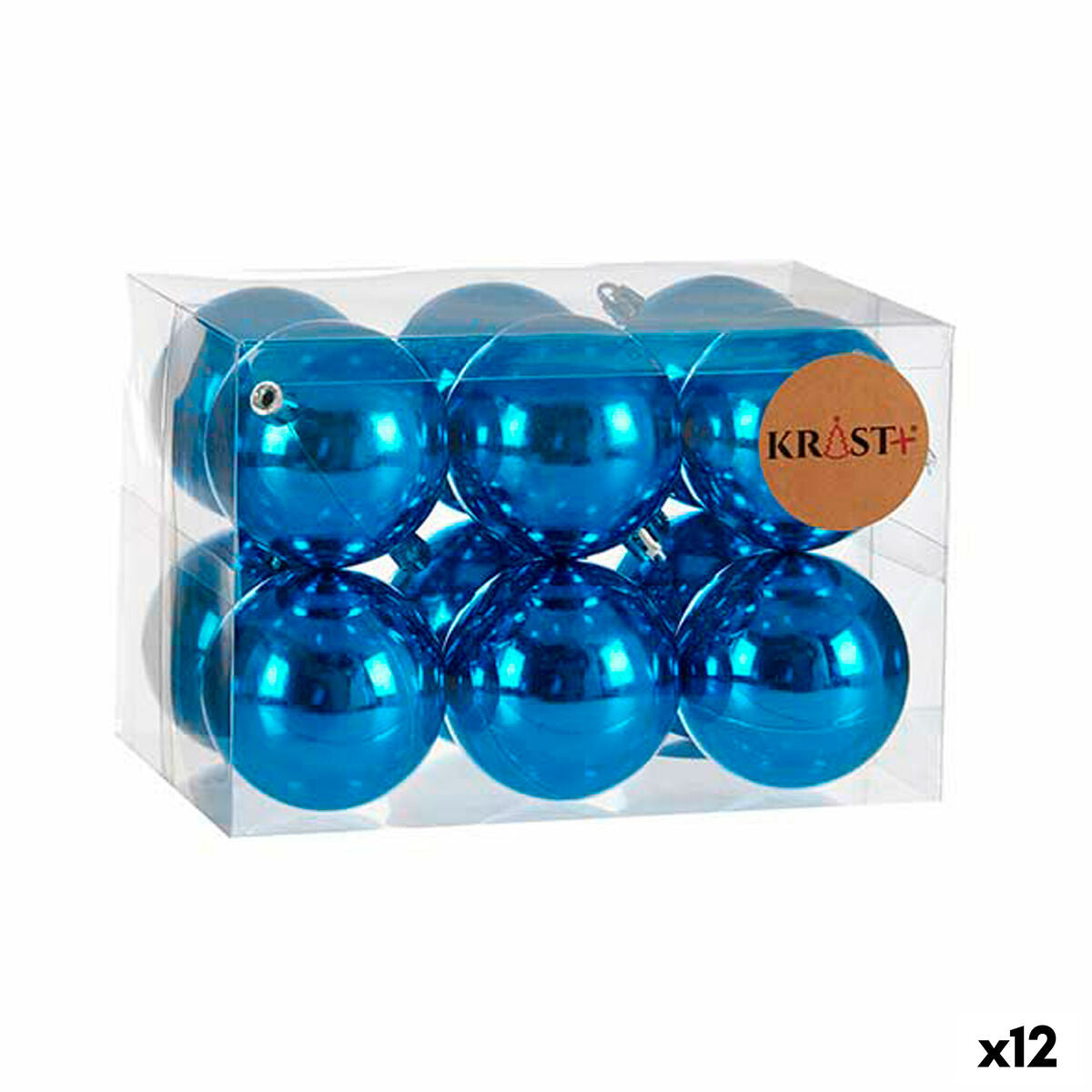 4899888579823 - Weihnachtskugeln-Set K1912476-1 Blau Kunststoff Ø 7 cm (12 Stück)