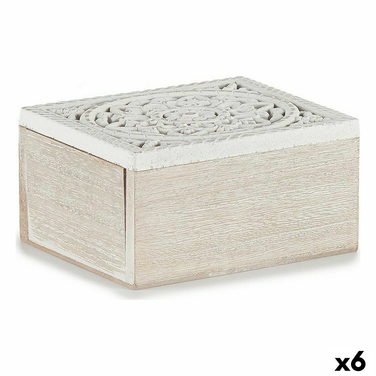 4899888604020 - Dekorative Box 16 x 8 x 11 cm Holz (6 Stück)