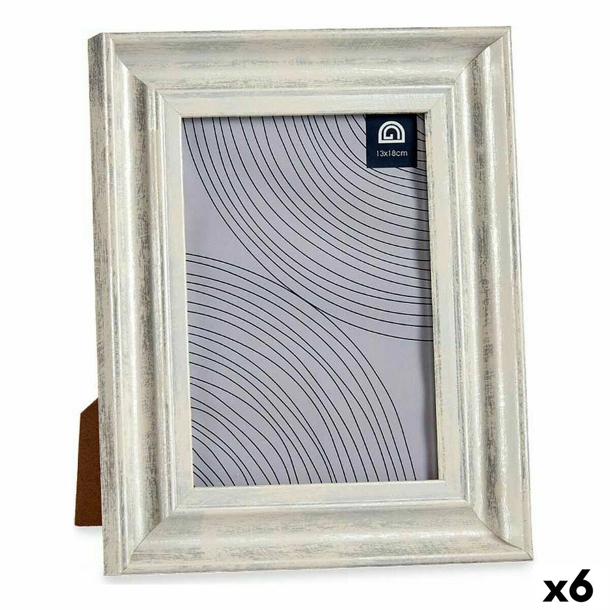 4899888604334 - Fotorahmen 19 x 2 x 24 cm Kristall Silberfarben Holz Braun Kunststoff (6 Stück) 4899888604334 - Fotorahmen 19 x 2 x 24 cm Kristall Silberfarben Holz Braun Kunststoff (6 Stück)