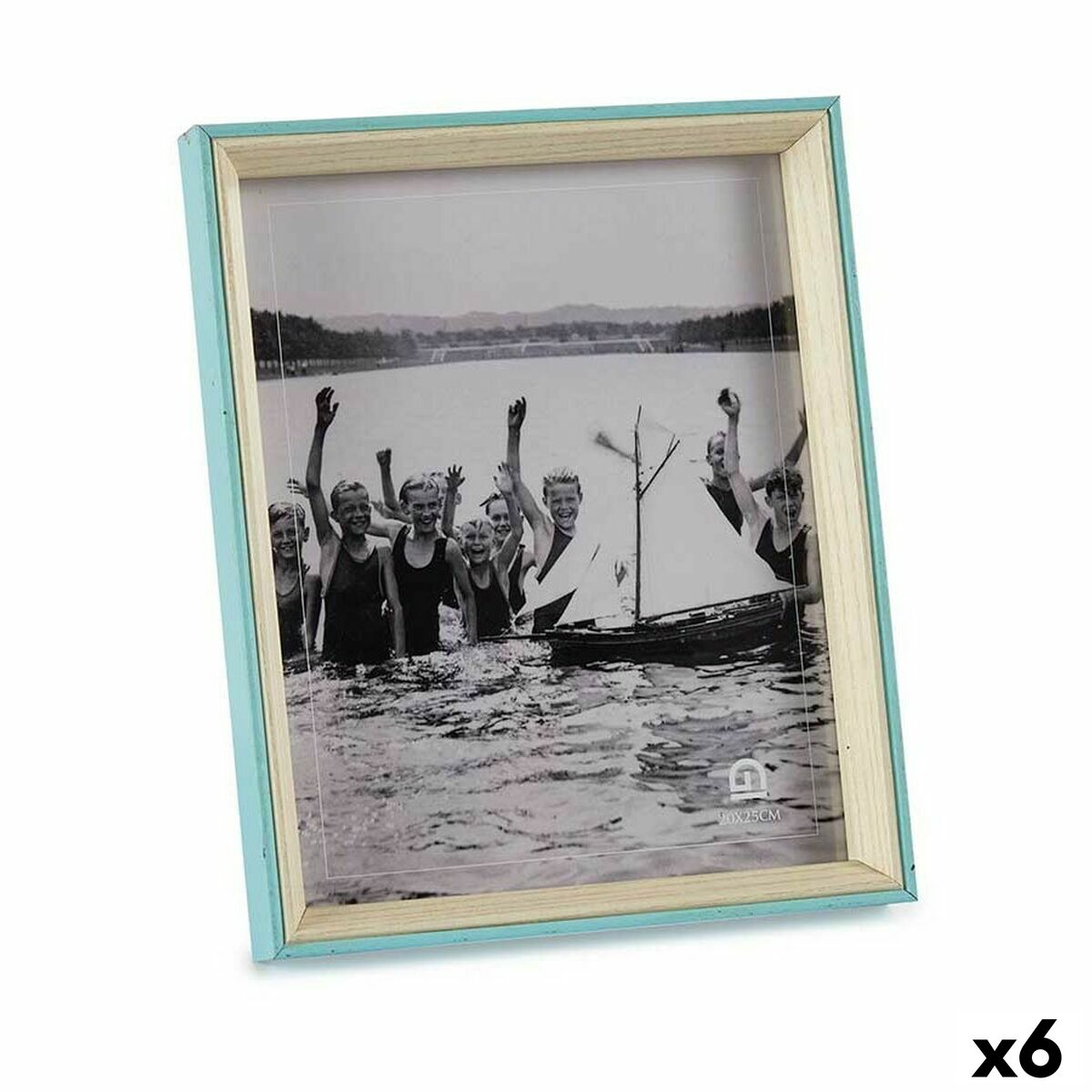 4899888604730 - Fotorahmen Kristall Blau Weiß 3 x 27 x 22 cm Holz MDF (6 Stück) 4899888604730 - Fotorahmen Kristall Blau Weiß 3 x 27 x 22 cm Holz MDF (6 Stück)