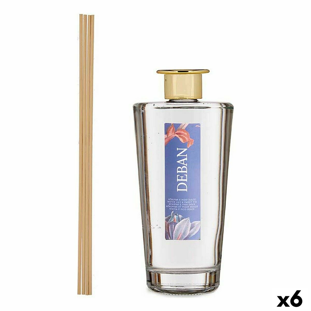 4899888605294 - Parfümierte Stäbe Deban Abbildung Wasserlilie 500 ml (6 Stück) 4899888605294 - Parfümierte Stäbe Deban Abbildung Wasserlilie 500 ml (6 Stück)