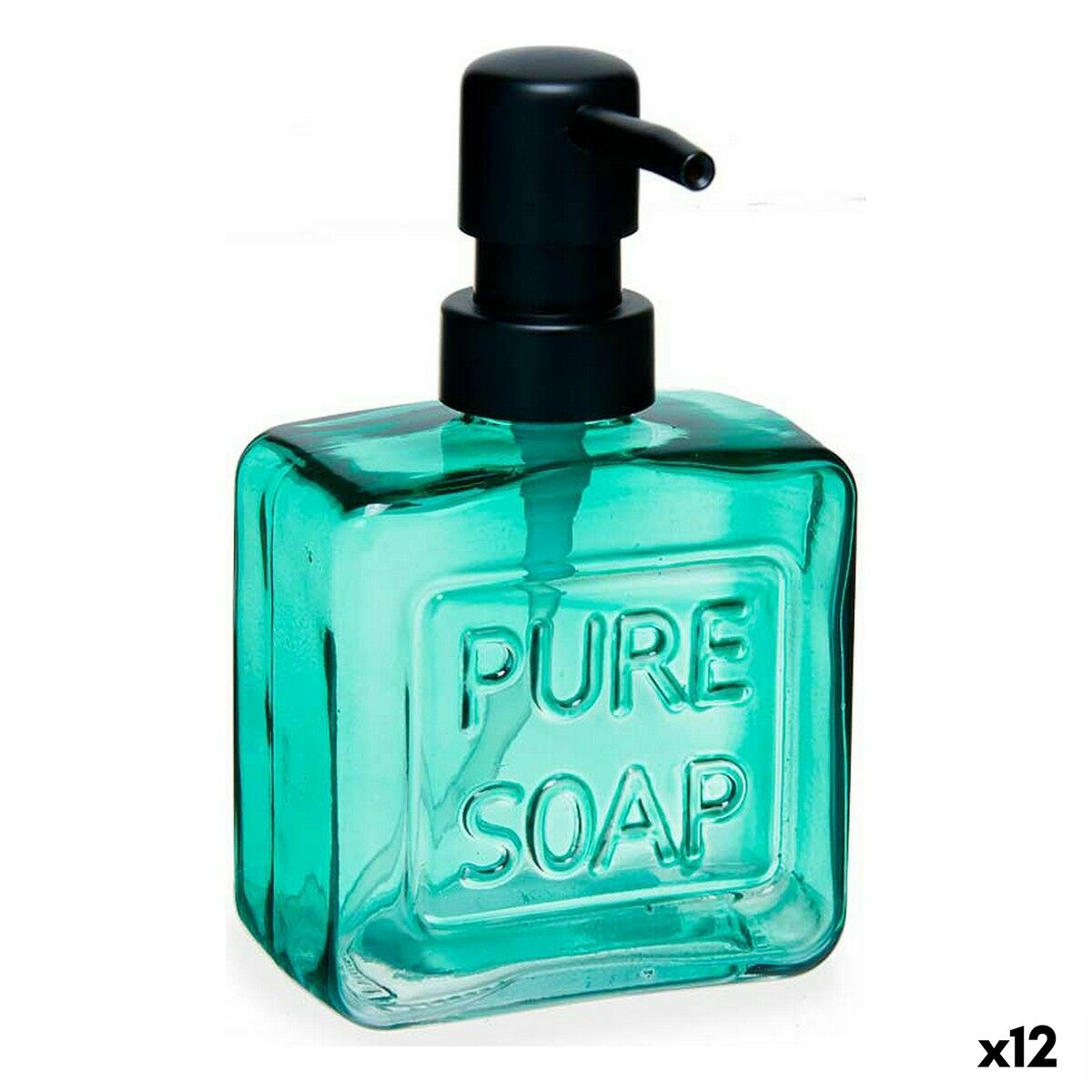 4899888605355 - Seifenspender Pure Soap grün Kristall Kunststoff 250 ml 9 x 15 x 5 cm (12 Stück) 4899888605355 - Seifenspender Pure Soap grün Kristall Kunststoff 250 ml 9 x 15 x 5 cm (12 Stück)