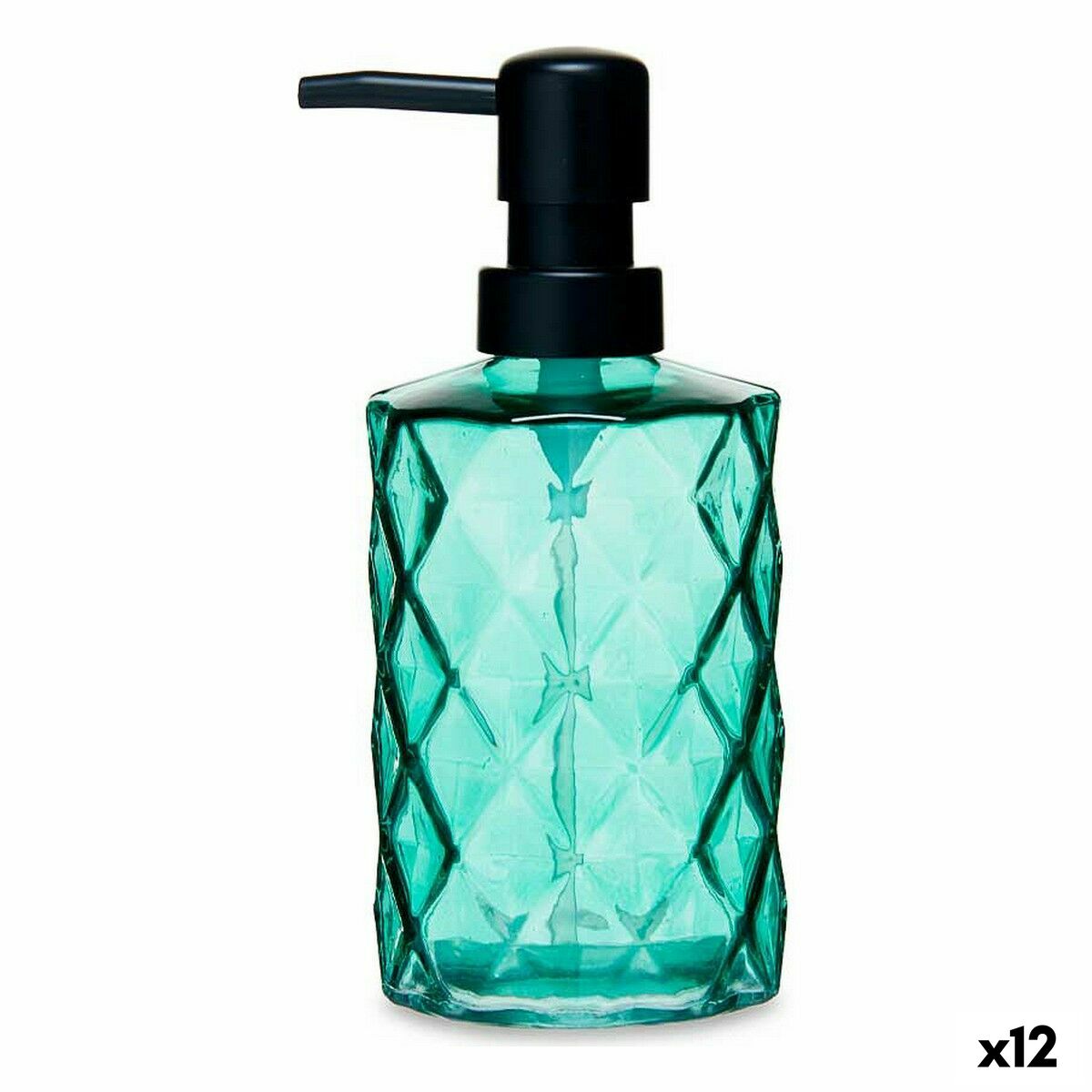 4899888605386 - Seifenspender CN-B5463VB-1-369 grün Kristall Kunststoff Diamant 410 ml 9 x 18 x 7 cm (12 Stück)