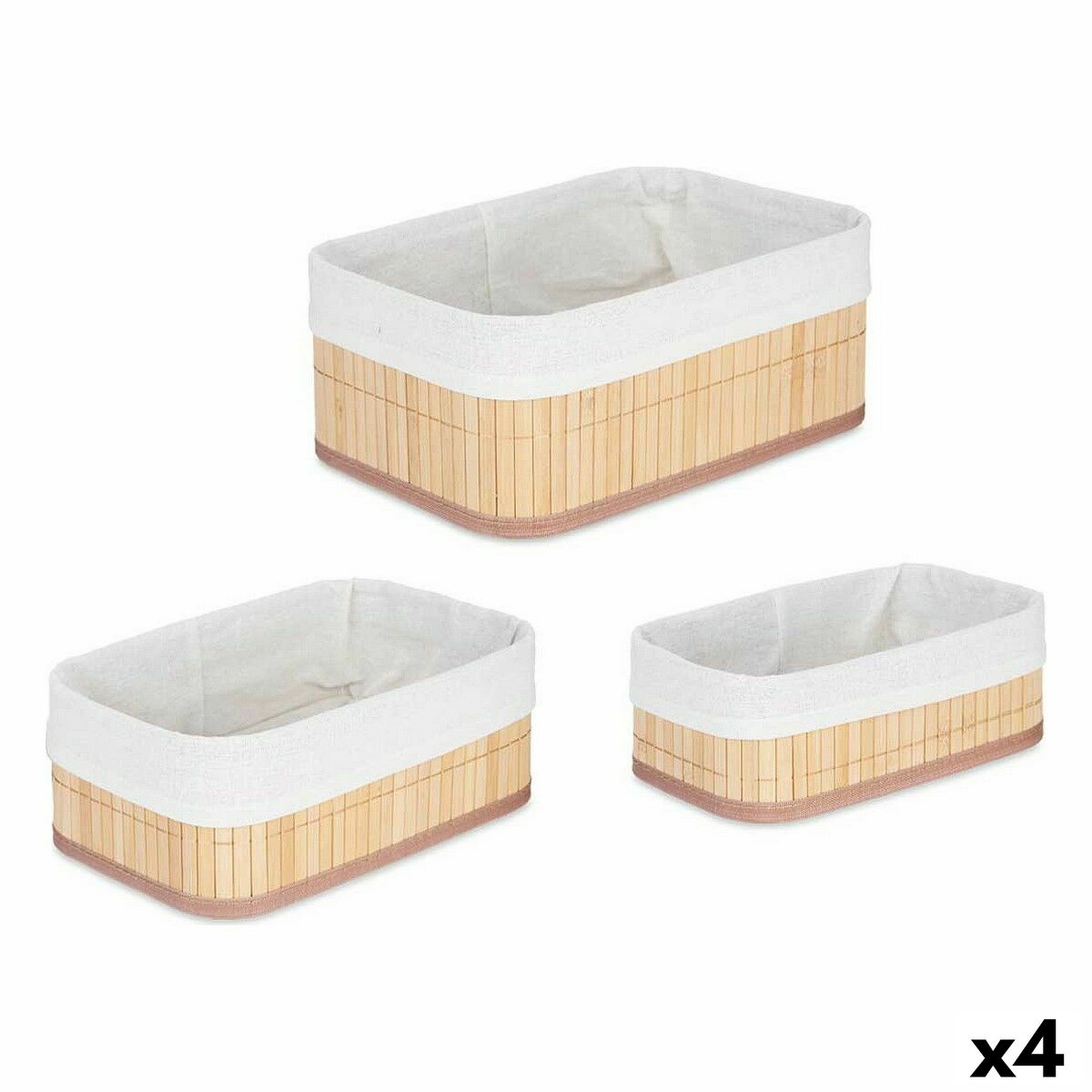4899888606161 - Satz stapelbarer Ordnungsboxen BA1317-437 31 x 12 x 21 cm 4 Einheiten 4899888606161 - Satz stapelbarer Ordnungsboxen BA1317-437 31 x 12 x 21 cm 4 Einheiten