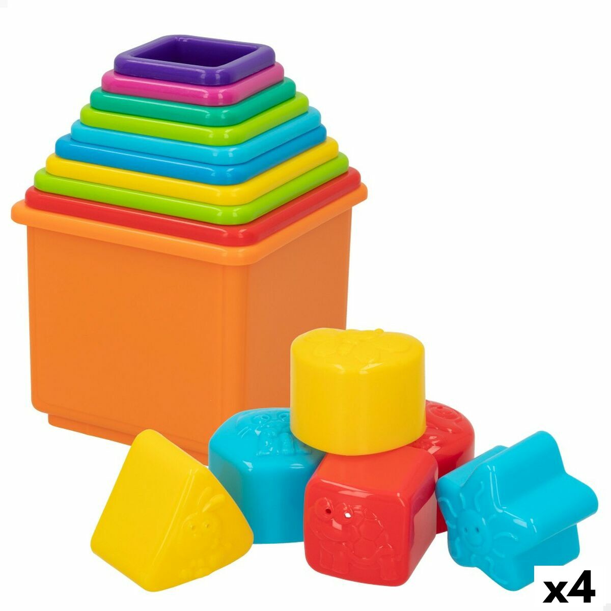 4899888606727 - Stapelbare Bauklötze 16 Stücke 4 Stück 105 x 9 x 105 cm