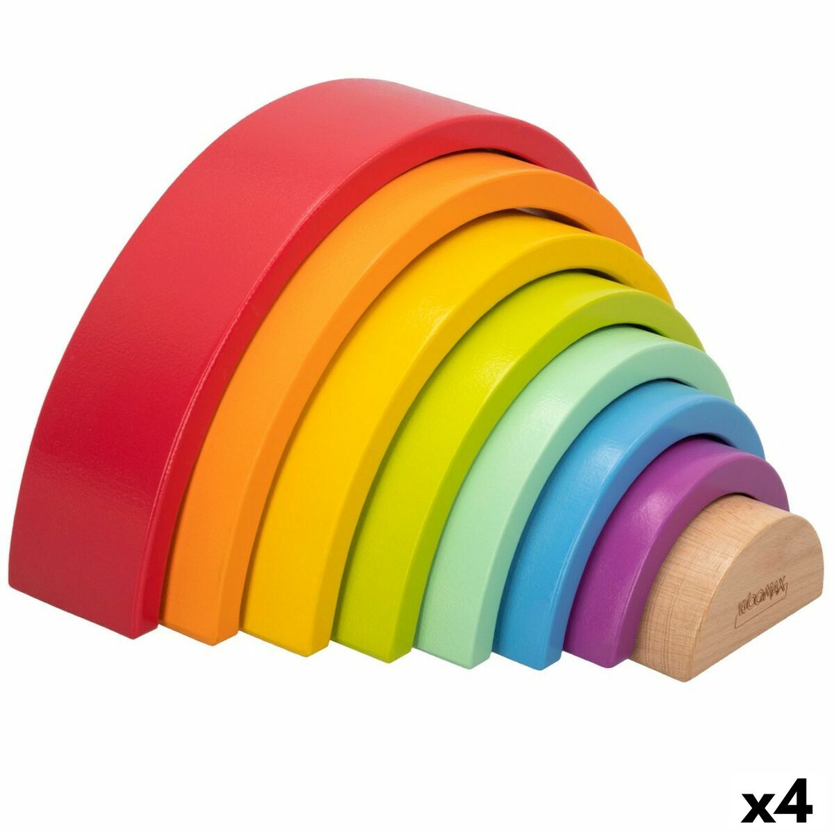 4899888607694 - Kinder Puzzle aus Holz Regenbogen 8 Stücke 4 Stück