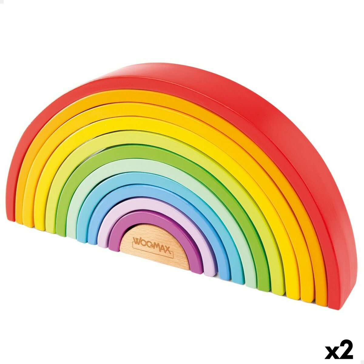 4899888607854 - Kinder Puzzle aus Holz Regenbogen 11 Stücke 2 Stück