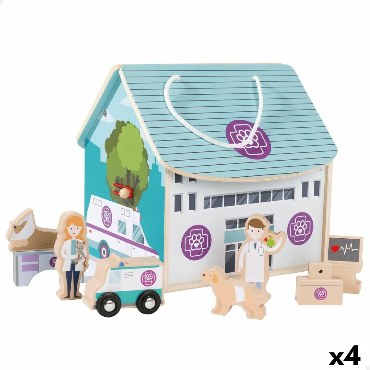 4899888608042 - Playset Tierarzt 9 Stücke 4 Stück 19 x 18 x 19 cm