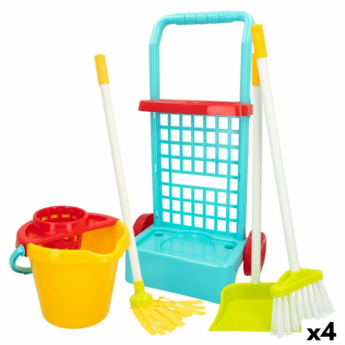 4899888608462 - Cleaning Trolley with Accessories My Home 305 x 555 x 195 cm (4 Units)