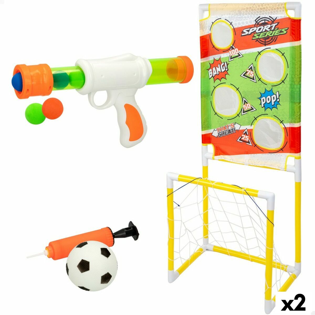 4899888612384 - Zielschießen-Spiel Zielscheibe Fussballtor 485 x 113 x 355 cm (2 Stück)