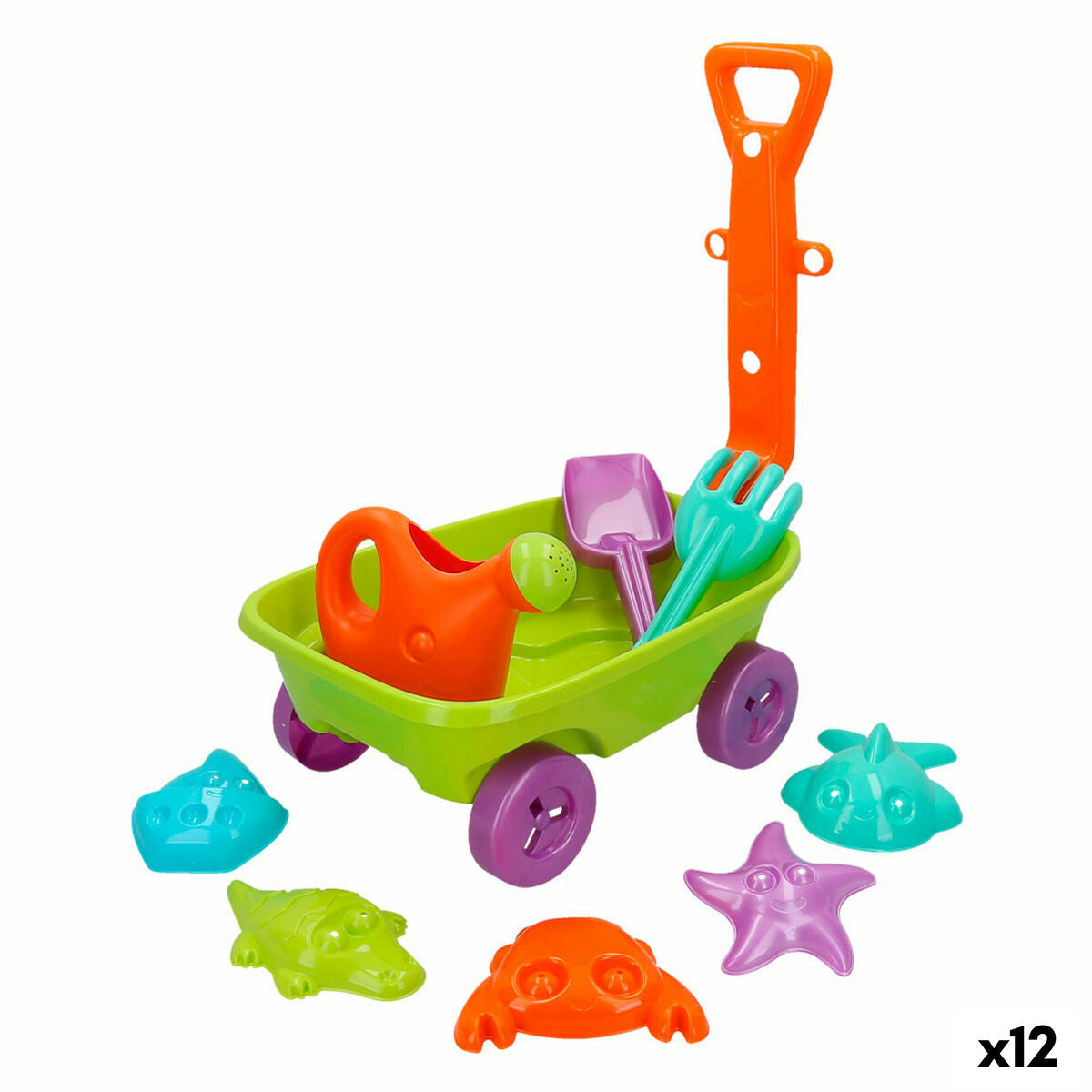4899888615552 - Strandspielzeuge-Set Wagen Polypropylen (12 Stück)