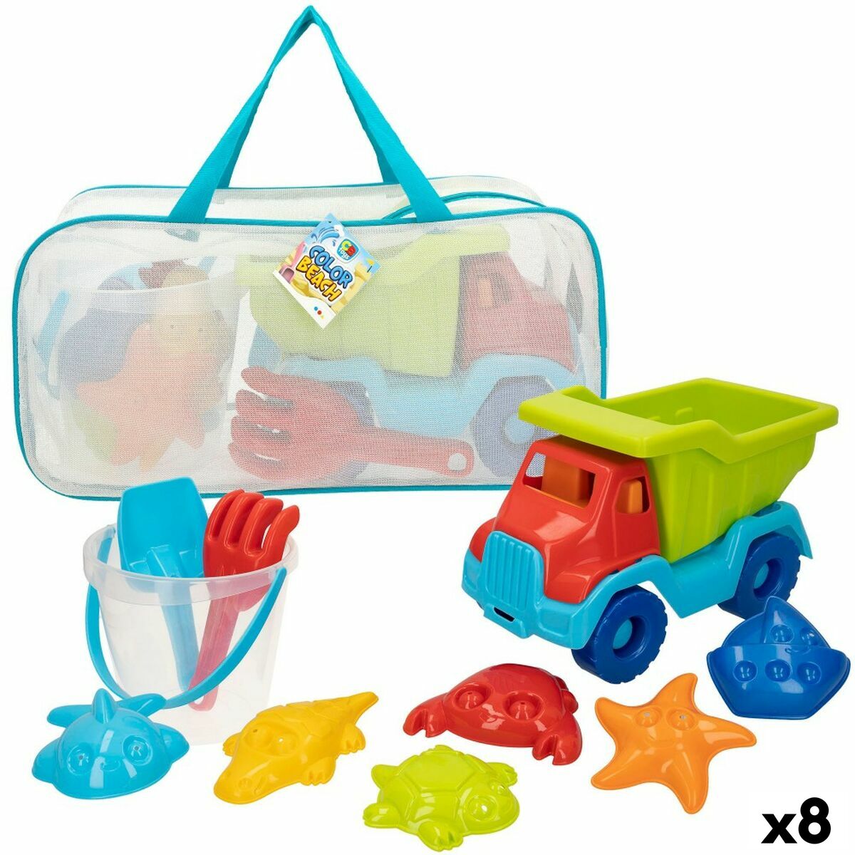 4899888615651 - Strandspielzeuge-Set Polypropylen (8 Stück)