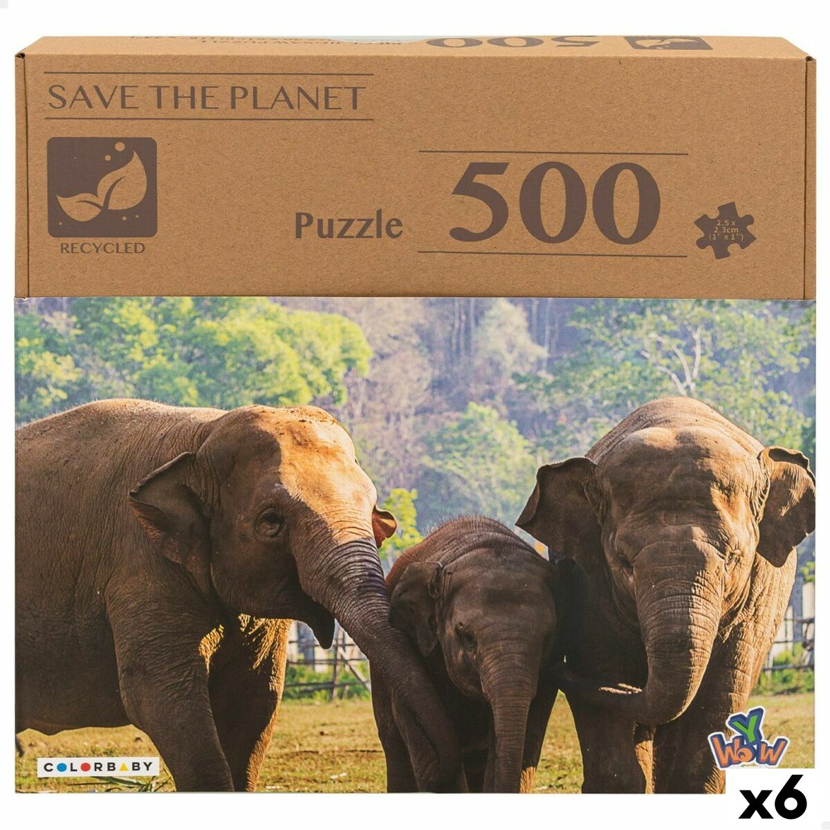 4899888616160 - Puzzle -Farbbaby -Elefant 500 Stück 6 Einheiten 61 x 46 x 01 cm