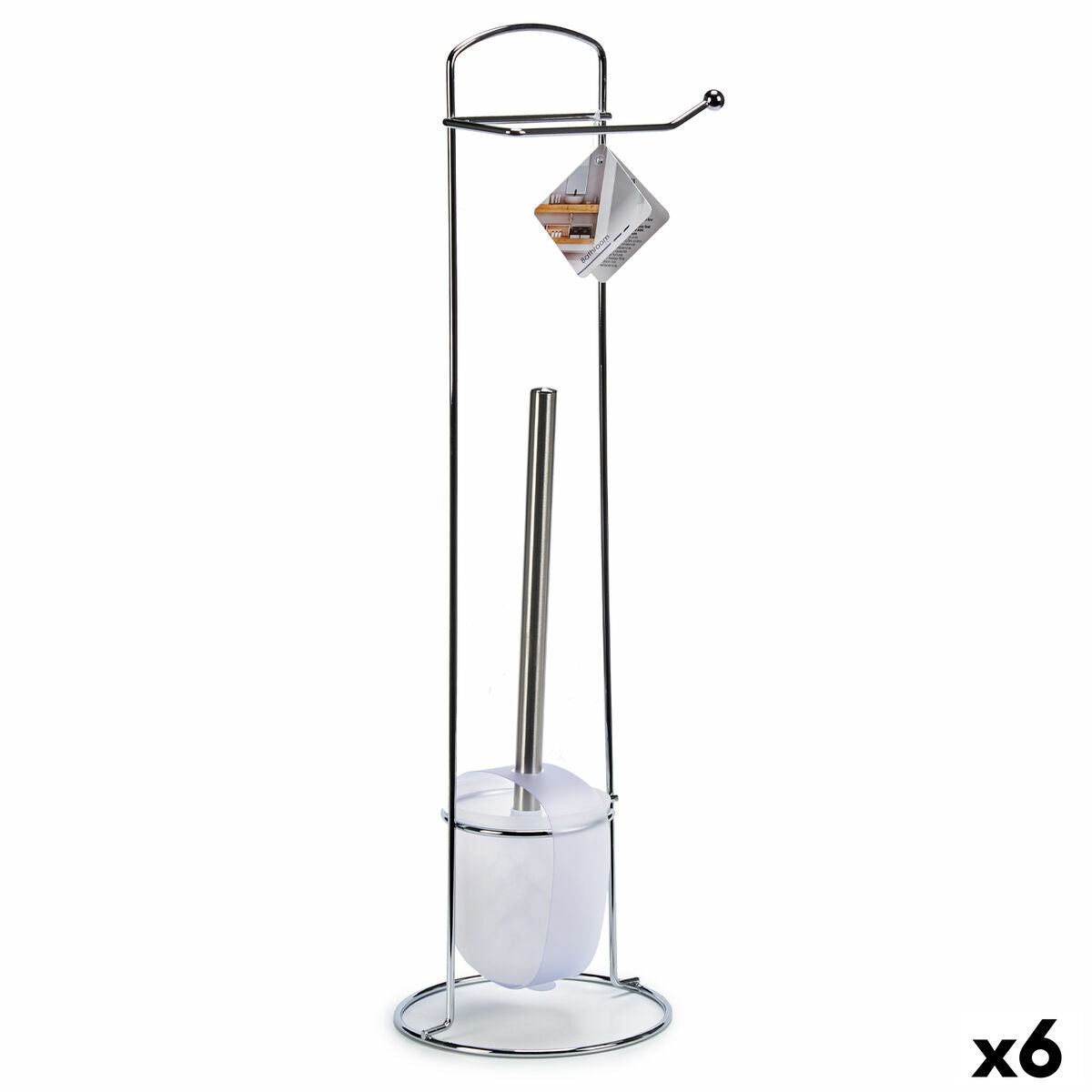 4899888618607 - Toilettenpapierhalter mit Bürstenhalterung W2930A Weiß Silberfarben Metall 165 x 59 x 165 cm (6 Stück) 4899888618607 - Toilettenpapierhalter mit Bürstenhalterung W2930A Weiß Silberfarben Metall 165 x 59 x 165 cm (6 Stück)