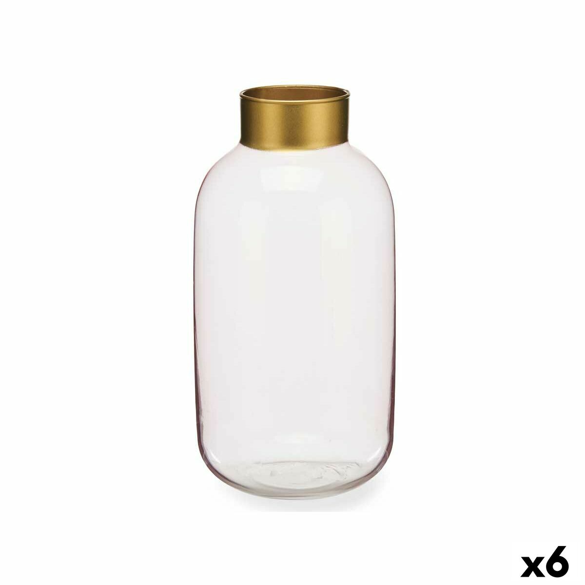 4899888618843 - Vase Rosa Gold Glas 145 x 295 x 145 cm (6 Stück)