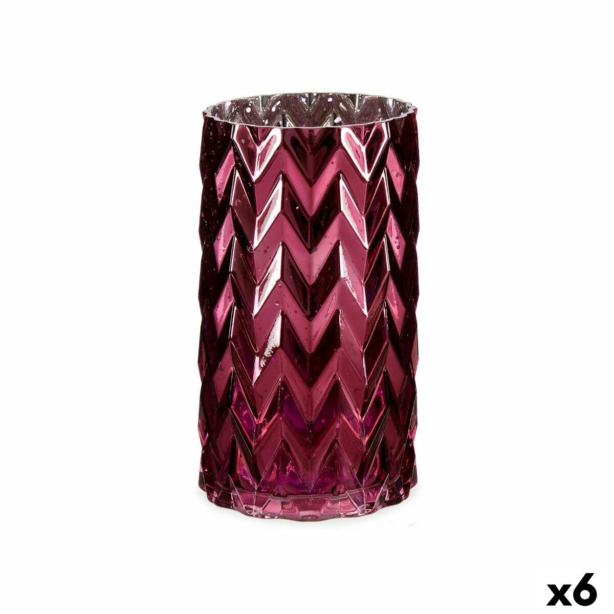 4899888619000 - Vase Schnitzerei Stachel Rosa Kristall 113 x 195 x 113 cm (6 Stück)