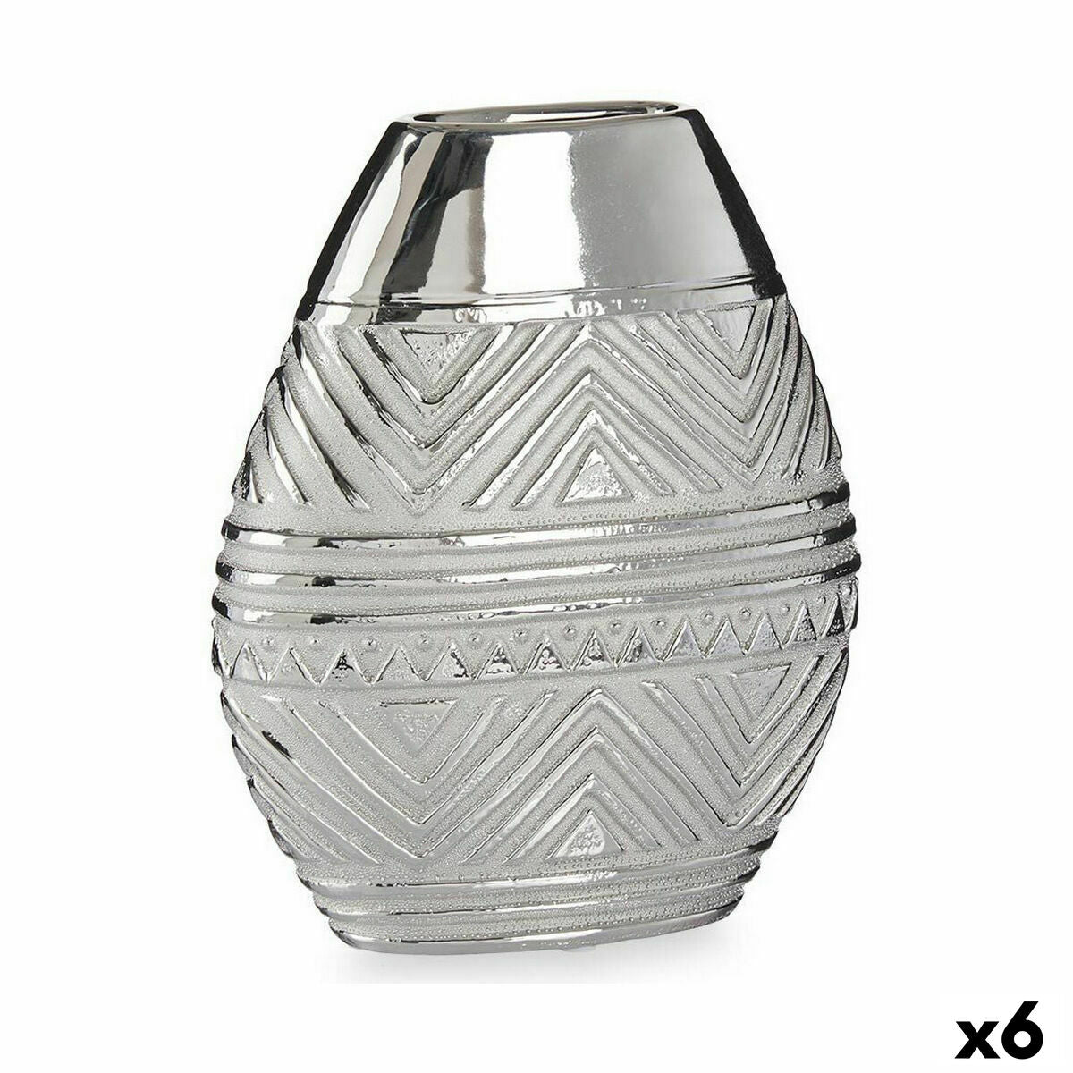 4899888619208 - Vase Breite Silberfarben aus Keramik 98 x 265 x 22 cm (6 Stück)