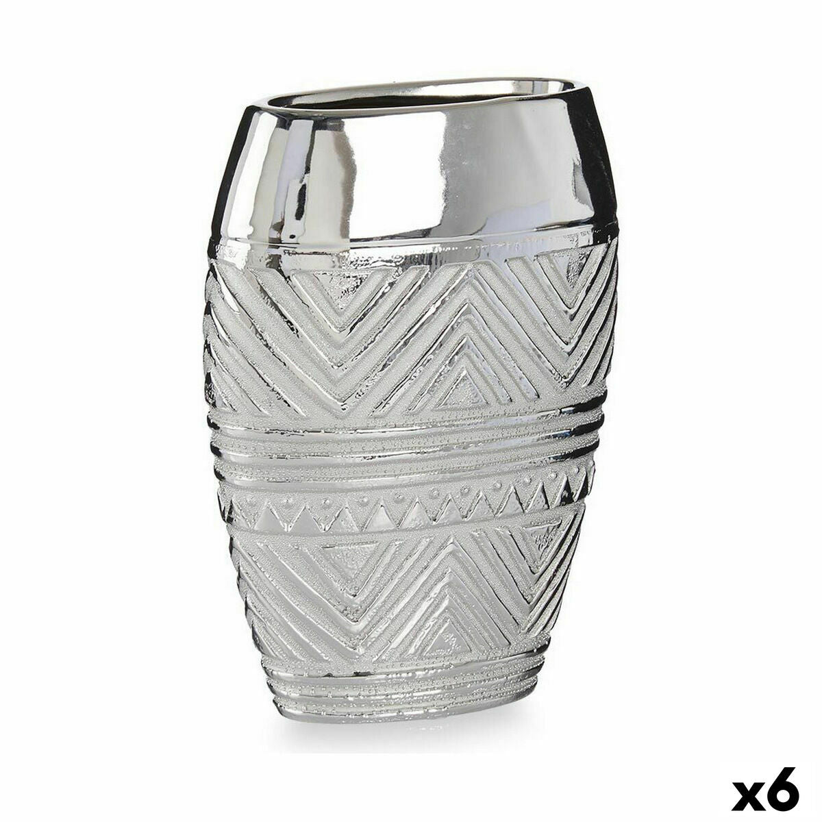 4899888619215 - Vase Breite Silberfarben aus Keramik 95 x 265 x 195 cm (6 Stück)