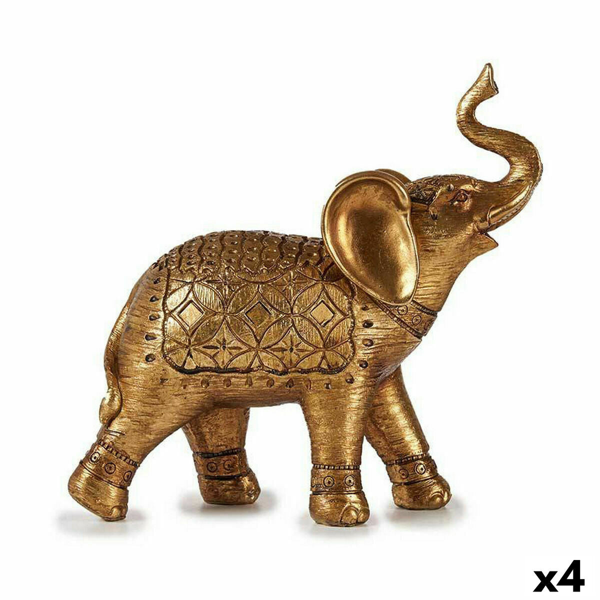 4899888619574 - Deko-Figur Elefant Gold 275 x 27 x 11 cm (4 Stück)