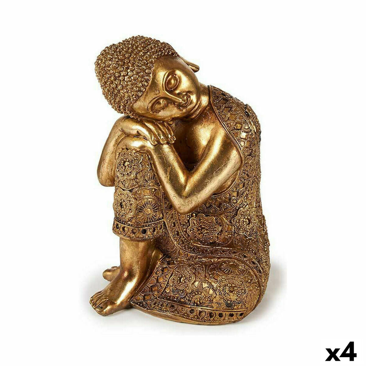 4899888619581 - Deko-Figur Buddha Sitzend Gold 20 x 30 x 20 cm (4 Stück)