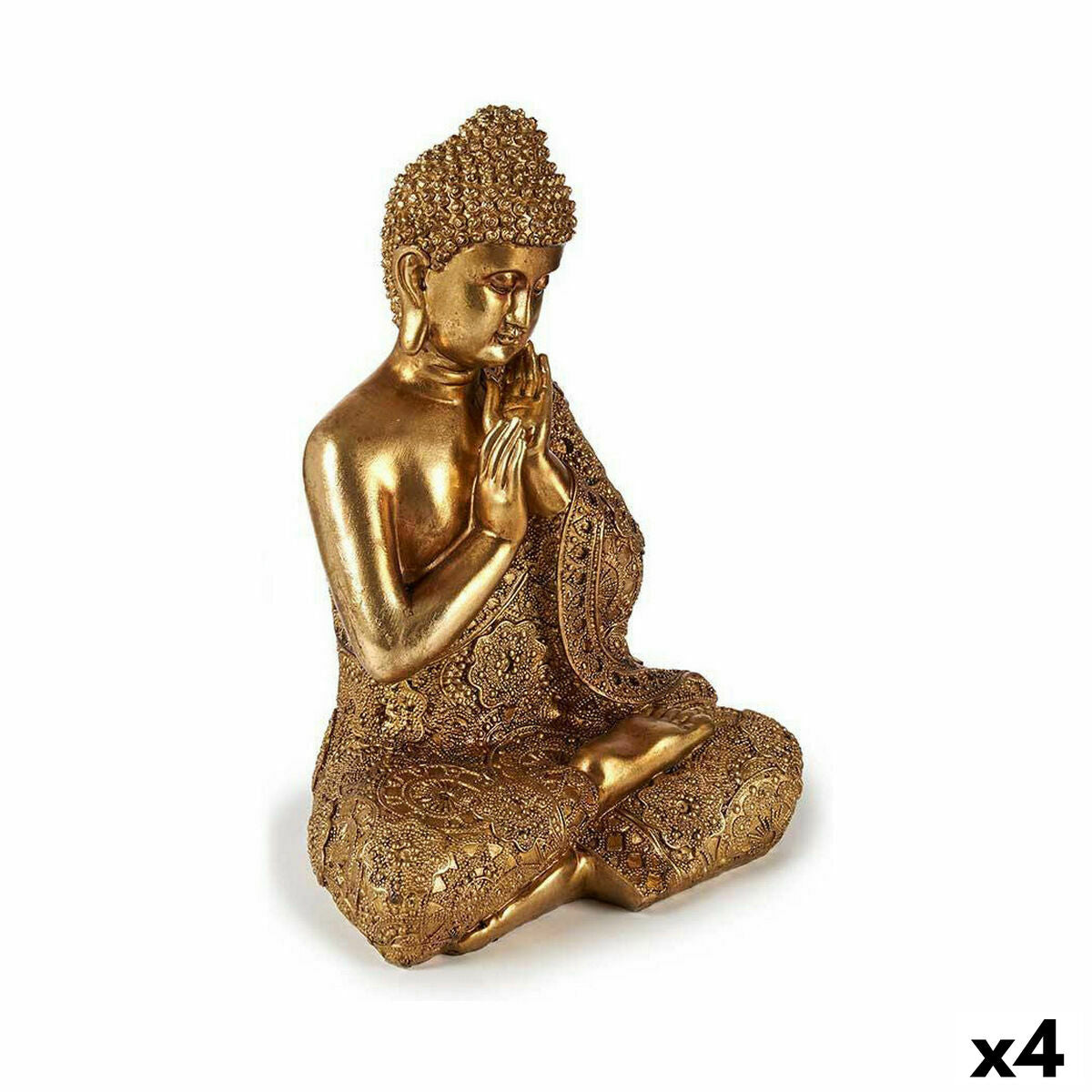 4899888619598 - Deko-Figur Buddha Sitzend Gold 17 x 33 x 23 cm (4 Stück)