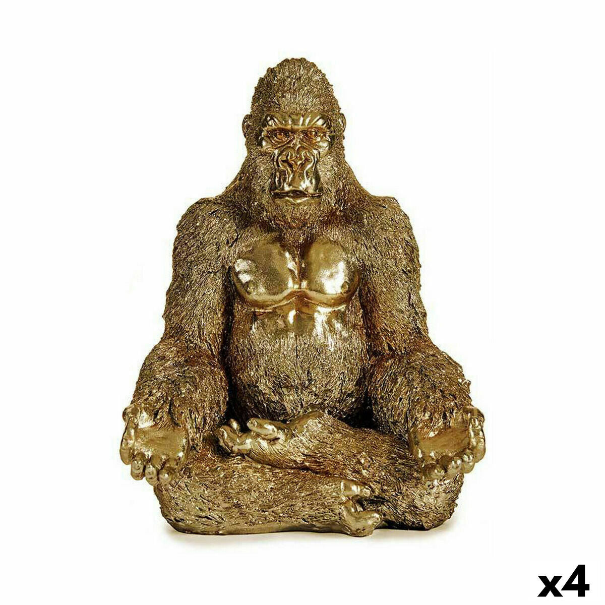 4899888619802 - Deko-Figur Gorilla Yoga Gold 19 x 265 x 22 cm (4 Stück)