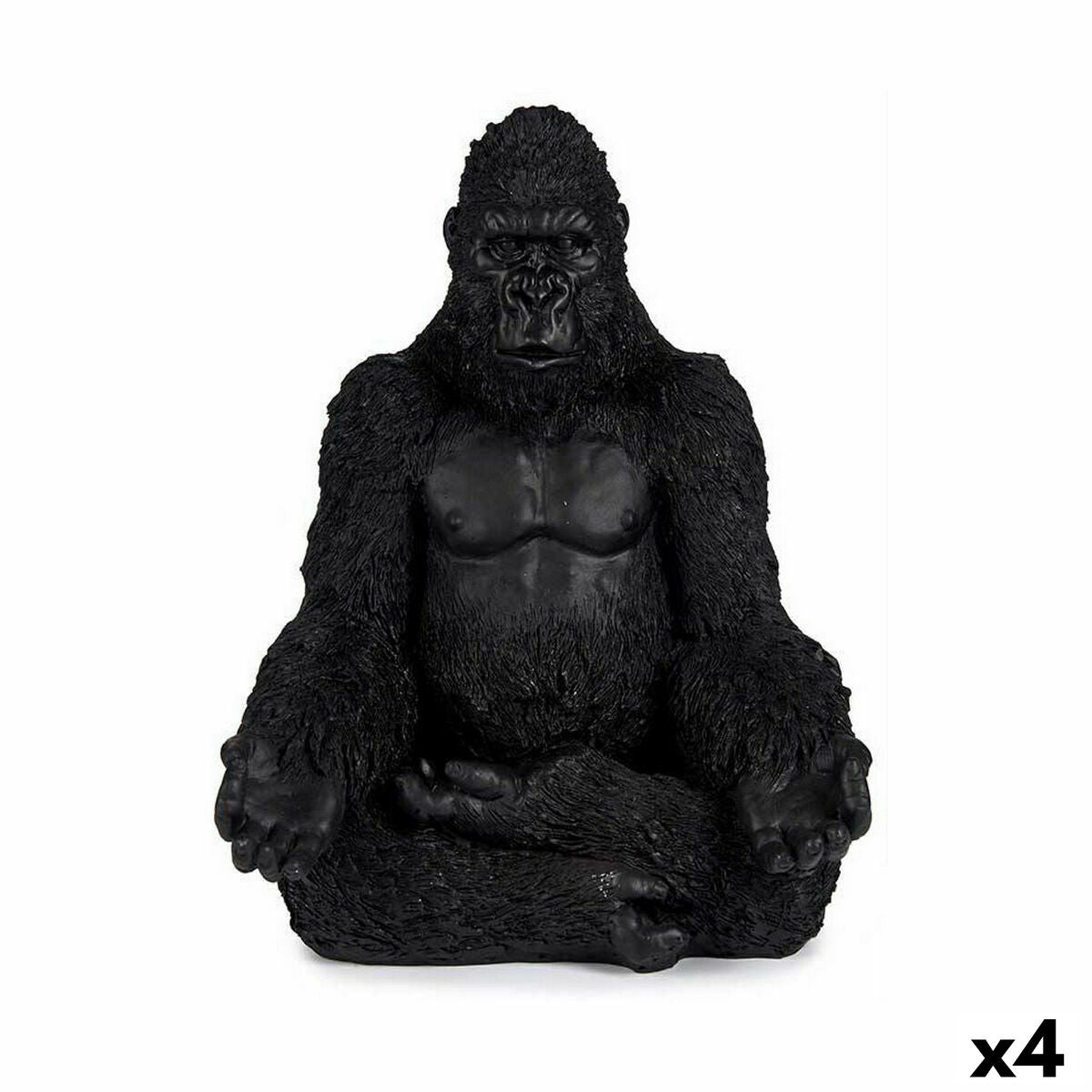 4899888619819 - Deko-Figur Gorilla Yoga Schwarz 19 x 265 x 22 cm (4 Stück)