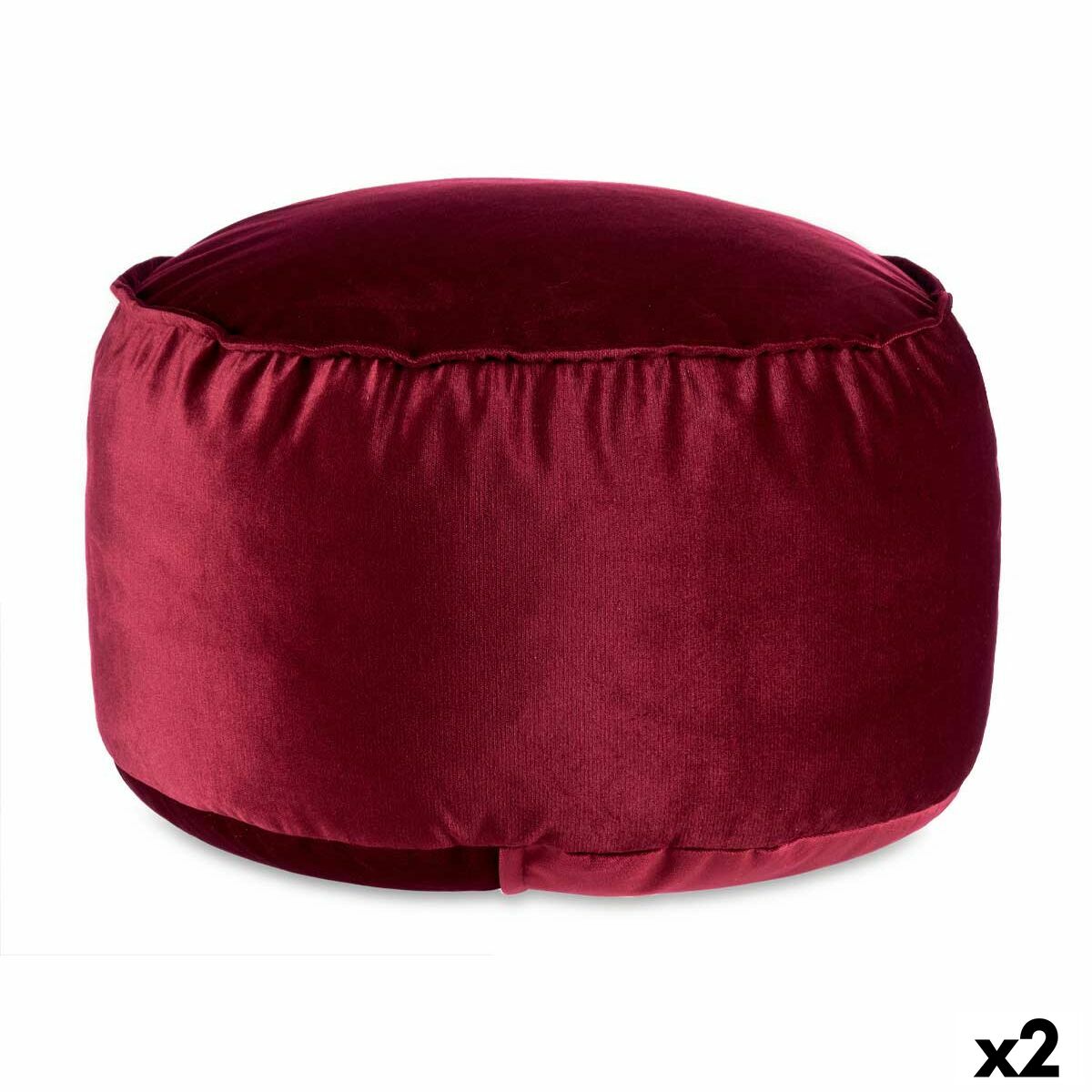 4899888619888 - Puff Samt Granatrot 60 x 39 x 60 cm (2 Stück) 4899888619888 - Puff Samt Granatrot 60 x 39 x 60 cm (2 Stück)
