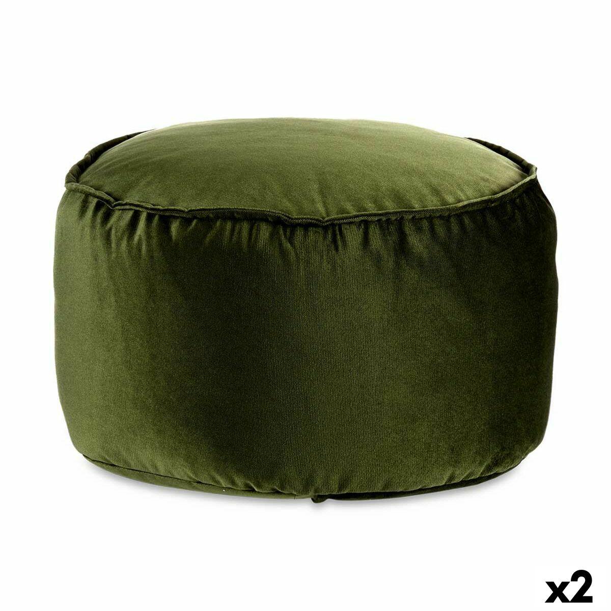 4899888619895 - Puff Samt grün 60 x 39 x 60 cm (2 Stück) 4899888619895 - Puff Samt grün 60 x 39 x 60 cm (2 Stück)
