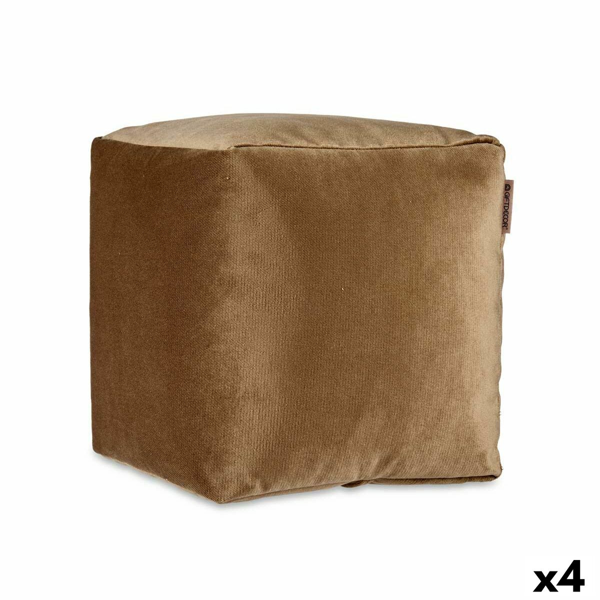 4899888619918 - Puff Samt Braun 30 x 30 x 30 cm (4 Stück)