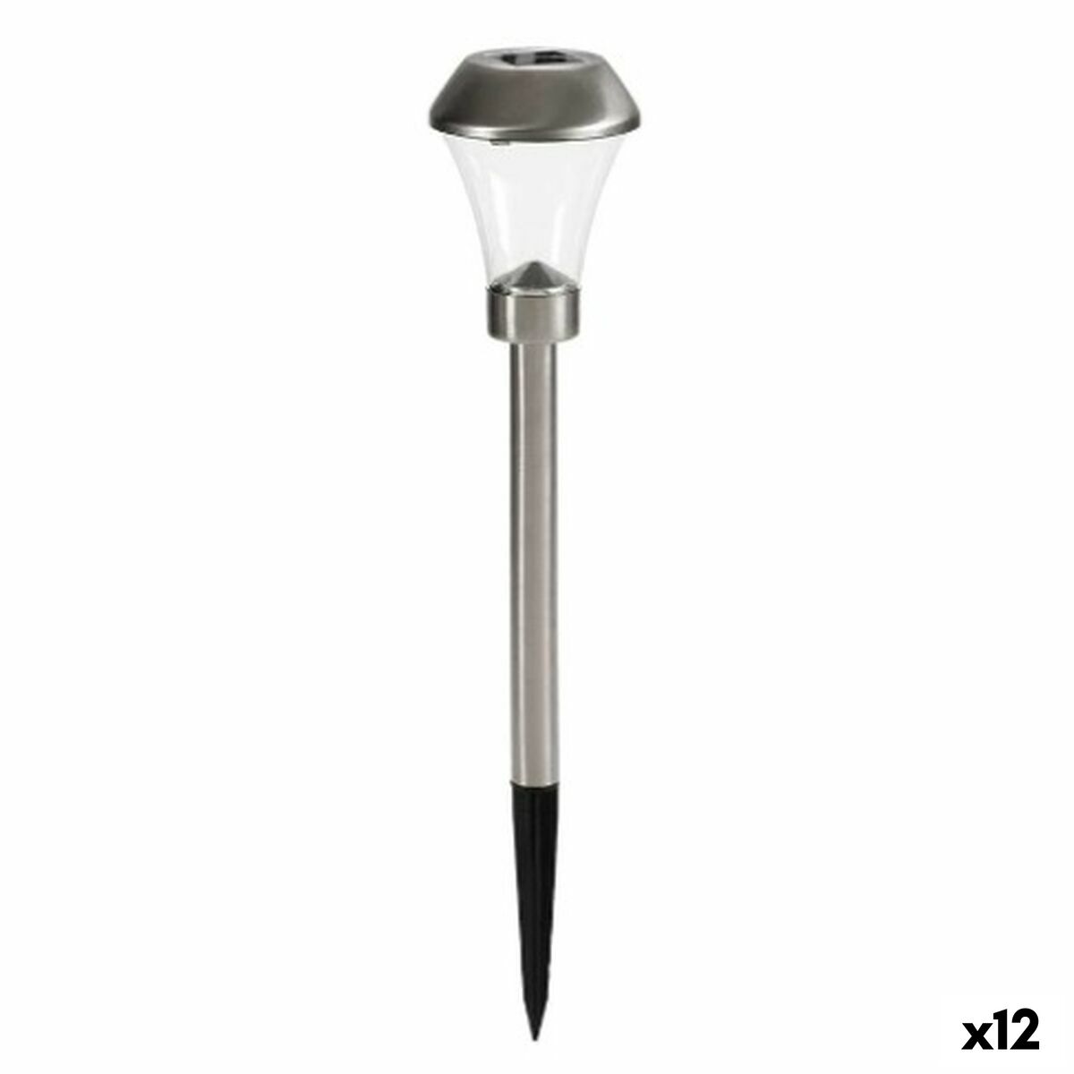 4899888620822 - Leuchtfeuer BH18107 Silberfarben Stahl Polypropylen konisch Ladung durch Solarzellen (12 Stück)