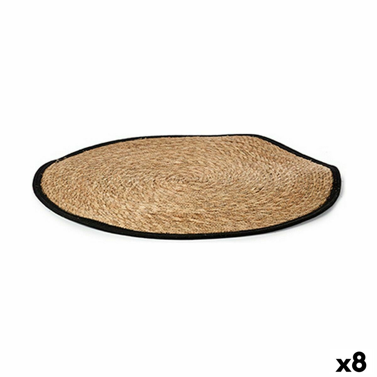 4899888621003 - Teppich Schwarz natürlich Naturfaser 100 x 1 x 100 cm (8 Stück)